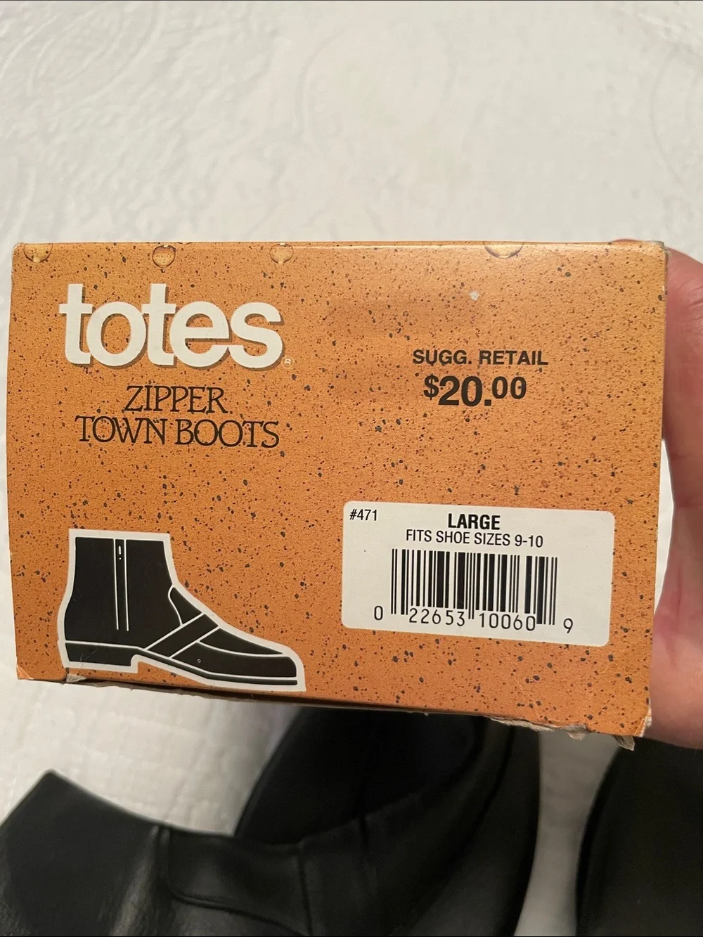 New Totes Zipper Town Boots or Shoe Rubbers Waterproof Your Footwear Size Large